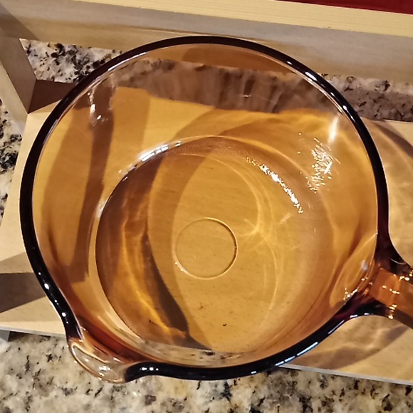 Vintage Corningware VISION/PYREX Amber Glass Sauce Pan With Lid. 1 Liter. USA. - Picture 4 of 16